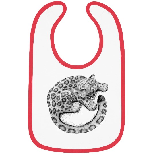 Snow Leopard Cub Bibs