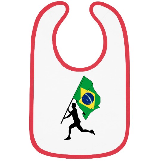 Brazil flag man running Bibs