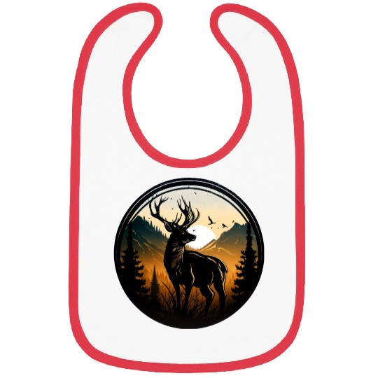 Deer in forest Bibs