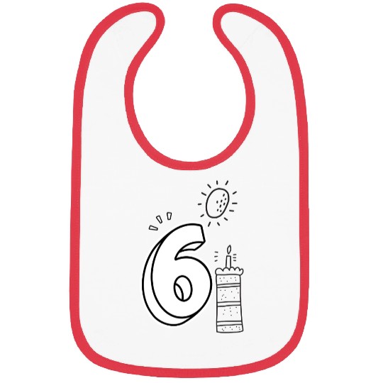 Coloring Bibs: Number 6 – Fun Birthday Keepsake