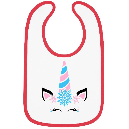 Snowflake Unicorn, Christmas Bibs