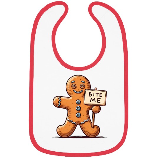 Sassy Gingerbread Man Bibs