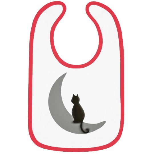Moon and Cat Night Bibs