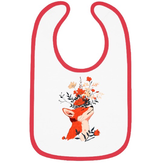 Blooming Fox Portrait Bibs