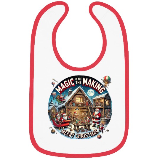 Santa's Workshop Christmas Magic Bibs