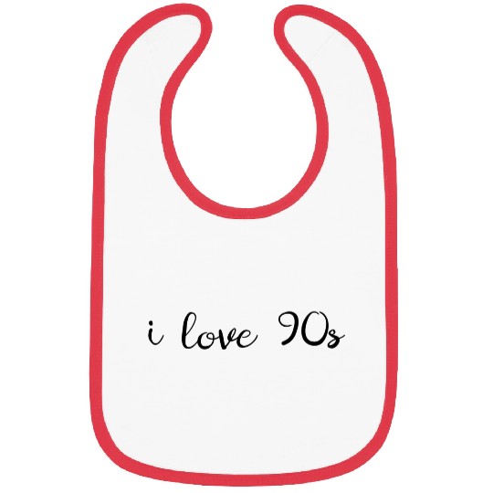 i love 90s Old School Design Bibs
