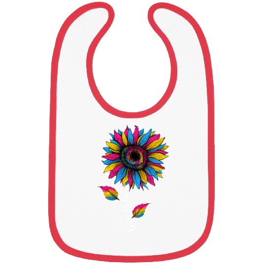 Rainbow Sunflower Love Is Love LGBT Pride Bibs