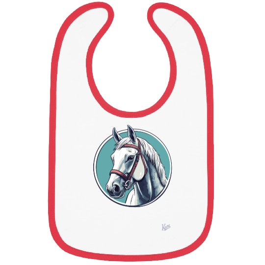 Majestic White Horse Bibs