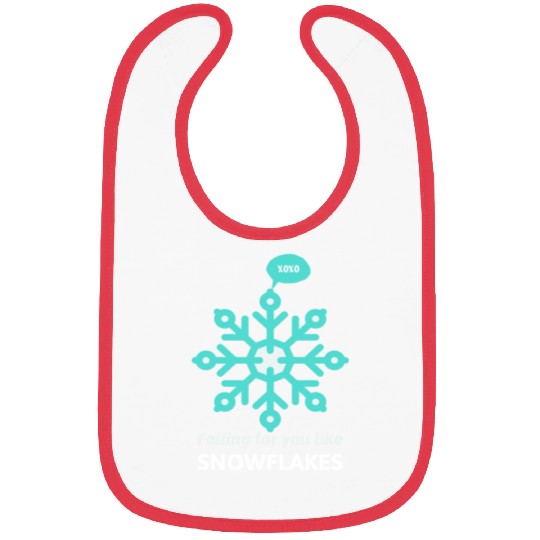 FALLING for you like snowflakes Bibs