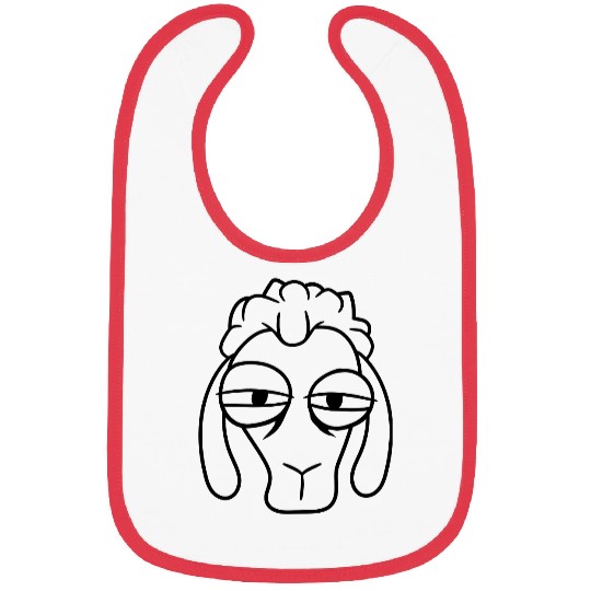 Sheep Skeptical Critical Look Face Head Cool Angry Bibs