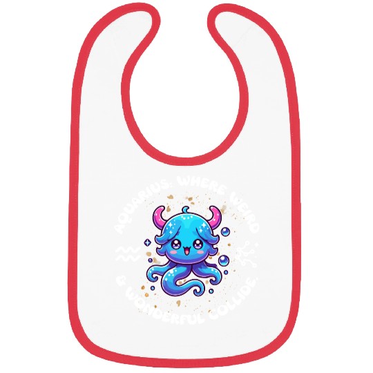 Aquarius: Where Weird and Wonderful Collide Zodiac Bibs