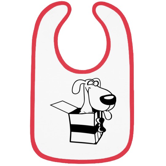 Dog Pet Gift Box Funny Crazy Surprise Fun Puppy Bibs