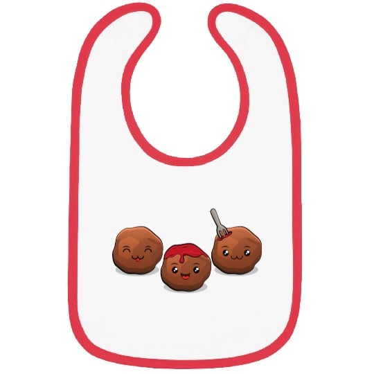 Kawaii Meatball Bibs for Italian food lovers