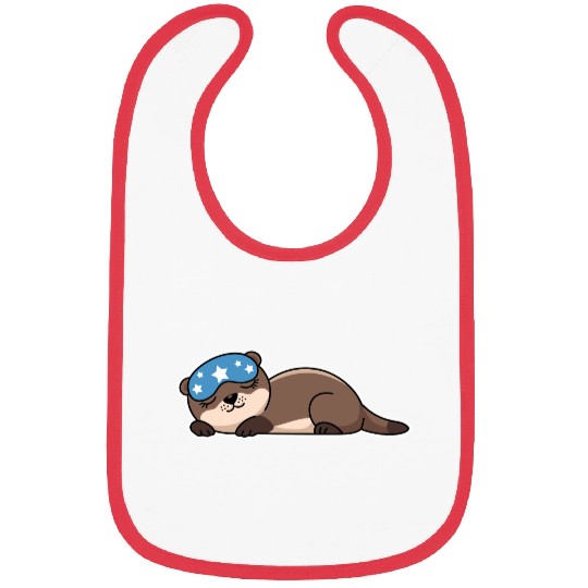 Sleepy Otter Dreams Bibs