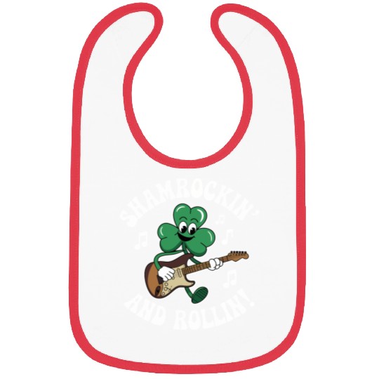 Shamrockin' and Rollin' St. Patrick's Rock & Roll Bibs