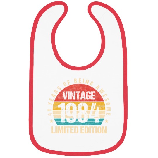 Vintage 1984 Limited Edition 41st Birthday Gift Bibs