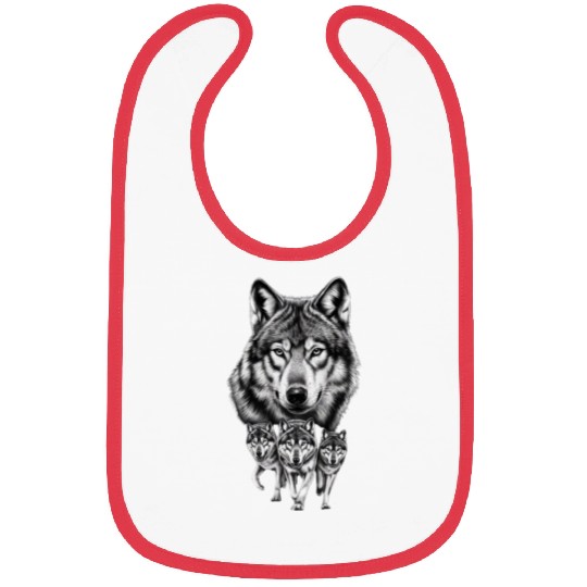 Wolf Bibs, Wolf Lover Bibs, Wolf Moon Bibs, Wol