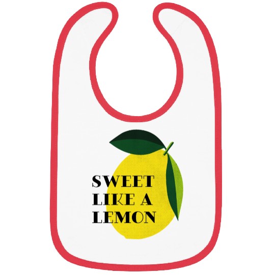 Sweet like a lemon Fruit Citrus Yellow Summer Bibs