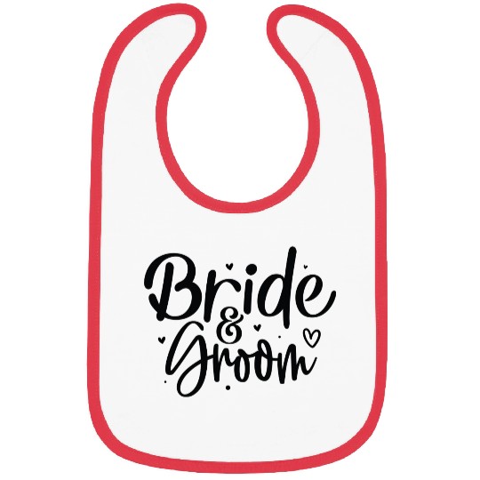 Bride and Groom Elegant Wedding Bibs