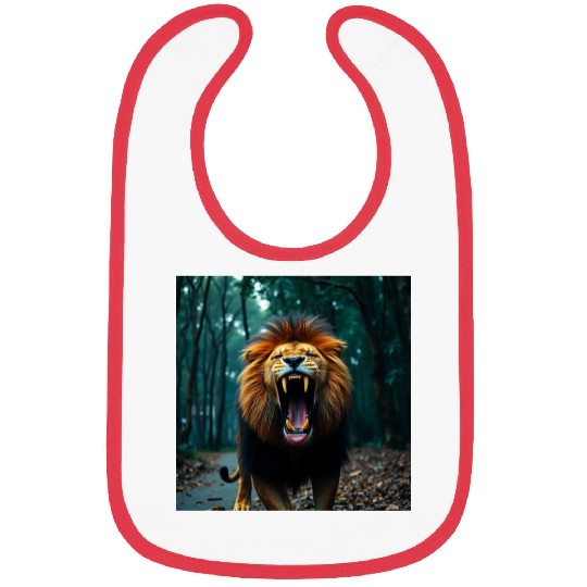 Angry lion Bibs