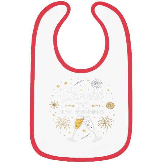 Cheers To New Beginings - Festive New Year's Eve Bibs