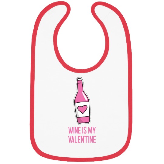 Wine Is My Valentine Wine Bottle Bibs