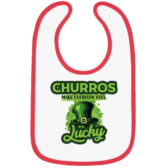 Churros Make Everyday Feel Lucky St Patricks Day Bibs