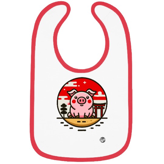 Pig in Japan - Cultural Adventure Bibs