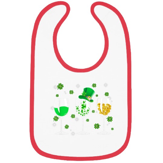 Three Wine Glass St Patrick S Day Shamrock Bibs