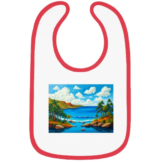 Serene Sunrise Over the Sea Bibs