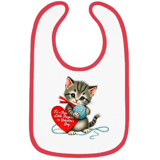 Kitten To a Dear Valentine s Day Card Bibs