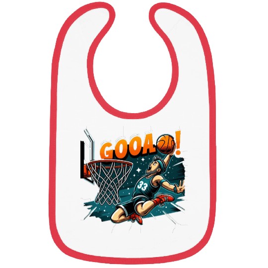 Dynamic Basketball Slam Dunk Illustratio Bibs
