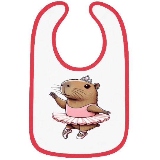 Ballerina Capybara Ballet Dance Plié, Chassé Jetté Bibs