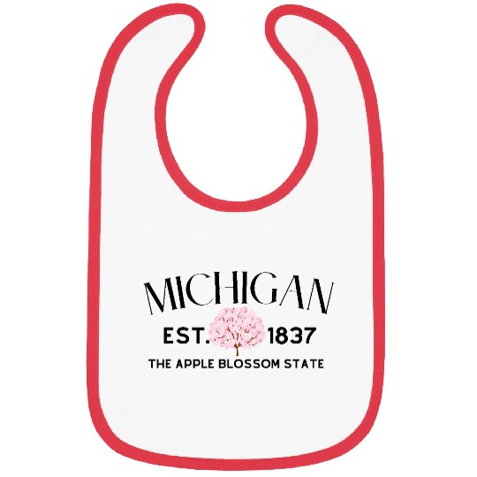 Michigan Apple Blossom State Bibs