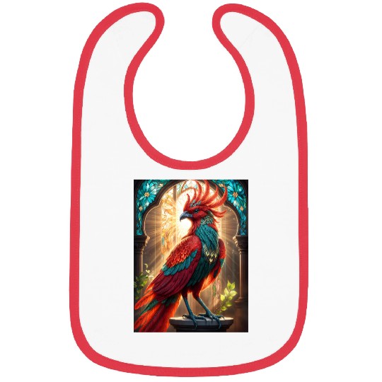 Mythical Bird in Stained Glass Bibs