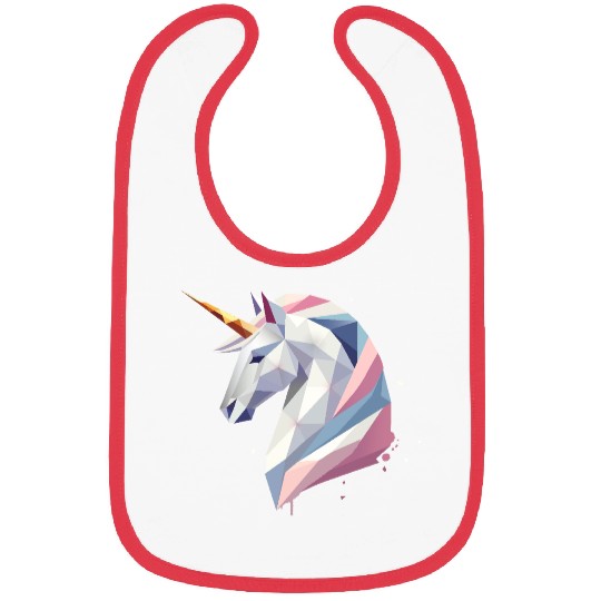 Geometric Unicorn - Modern Elegance Bibs