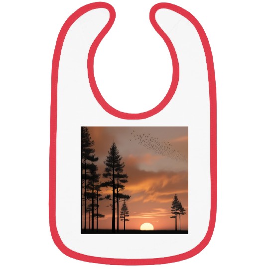 Pine forest at sunset Bibs