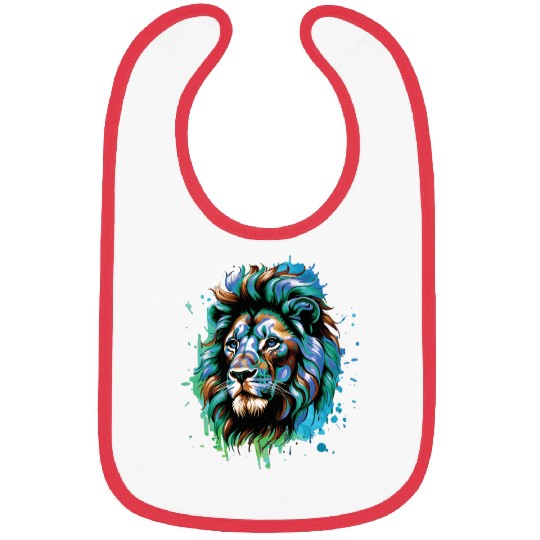 Funny Lion Owner Lion Lover Animal Safari Art Zoo Bibs