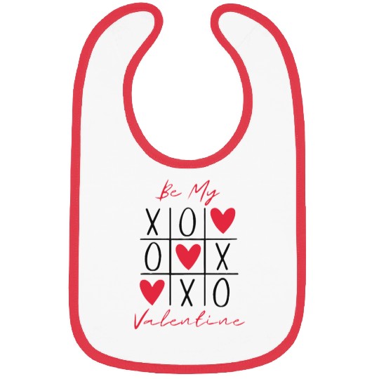 Be My Valentine Tic Tac Toe Bibs