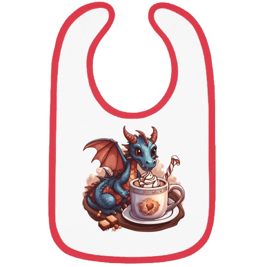 Cozy Dragon and Hot Chocolate Delight Bibs