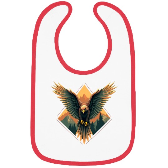 Cool Wild Life Geometric Pattern Bibs