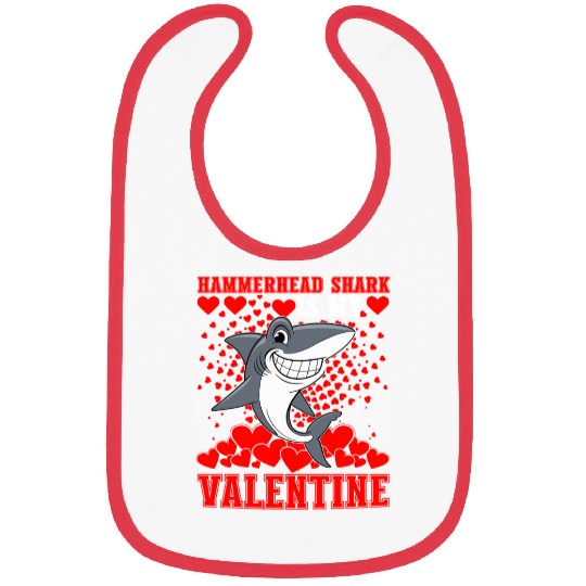 Funny Hammerhead Shark Is My Valentine Shark Bibs