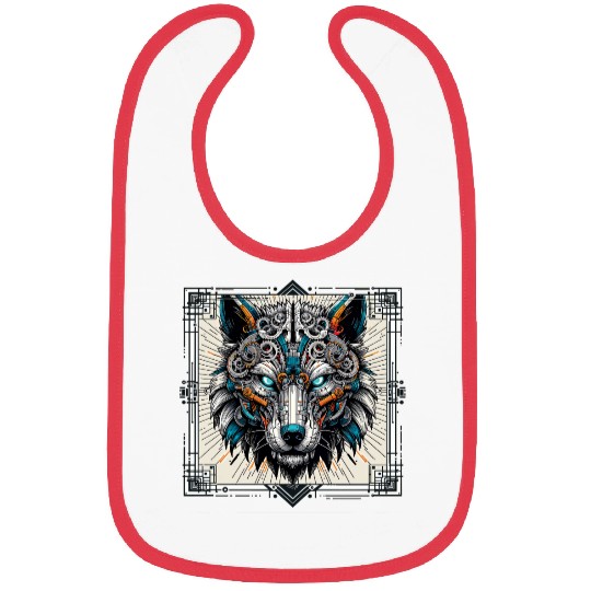 Wolf head 16 Bibs