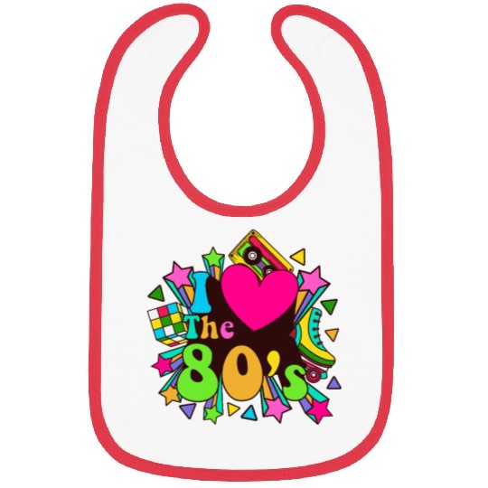 Retro 80s Style design – Perfect for Nostalgia Fa Bibs