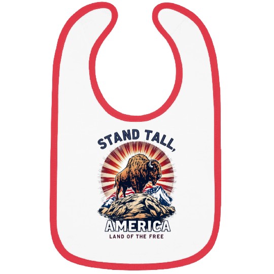 Stand Tall America Land Of The Free Buffalo Bibs