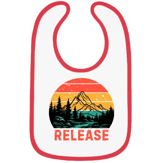Release Vintage Sunset Mountain Lake Forest Bibs