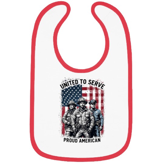 United To Serve USA America Proud American Heroes Bibs