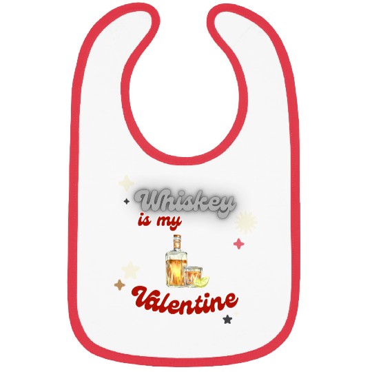 Whiskey Lovers Valentine's Design Bibs