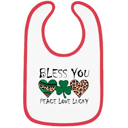 bless you peace love lucky Bibs