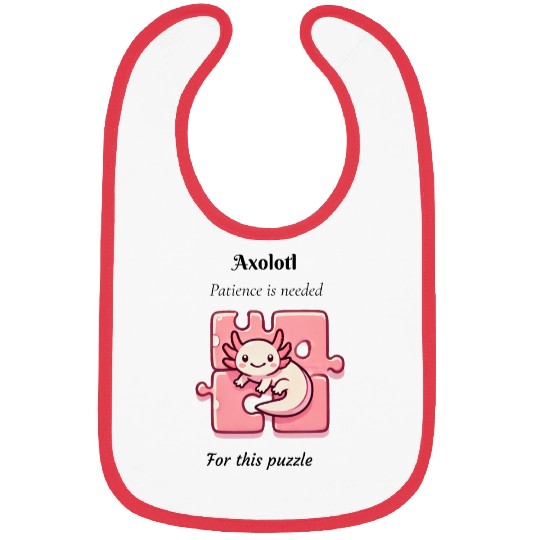 Axolotl puzzle design Bibs